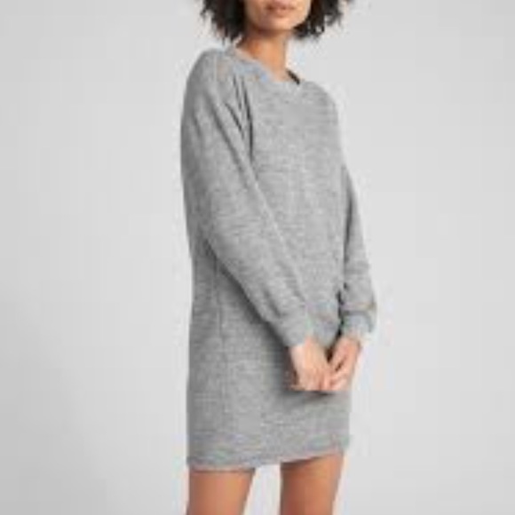 GAP Dresses & Skirts - Gap Pullover Heather Gray Sweatshirt Dress S
